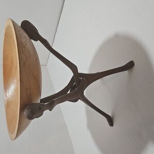 Three leg African wooden carved stand